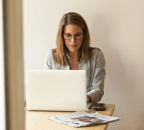 Woman with a laptop